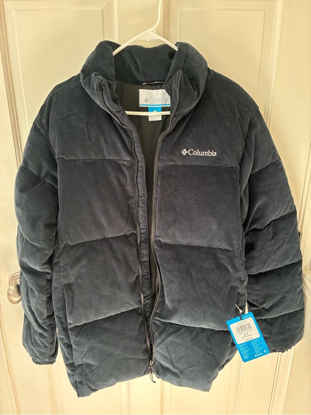 Columbia Men's Dark Navy Corduroy Puffer Jacket Small